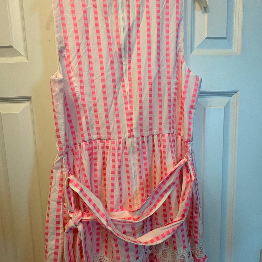 Pink gingham striped Lilly Pulitzer women’s dress, Spring 2022 - Picture 4 of 4
